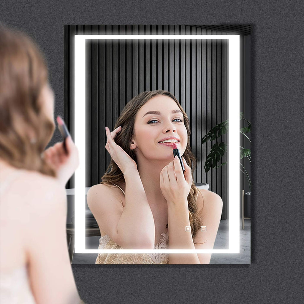 36 x 28 Inch LED Vanity Mirror with Anti-Fog & Dimmer Touch Switch O413157