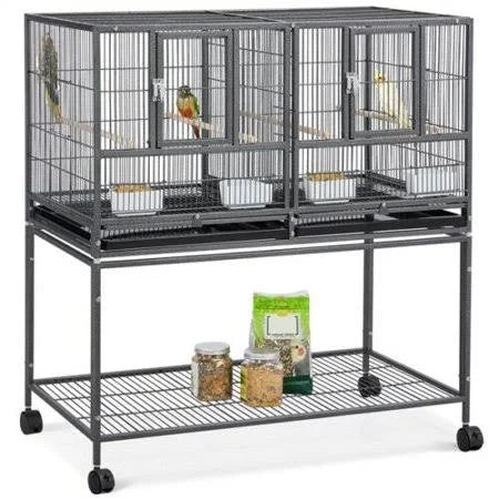 Breeder Parakeet Bird Cage for Canary Cockatiel Parrot Lovebird, Size: 37.6 U172752