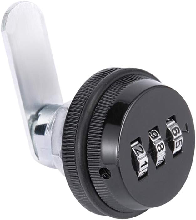 3 Digit Combination Lock Black V92960