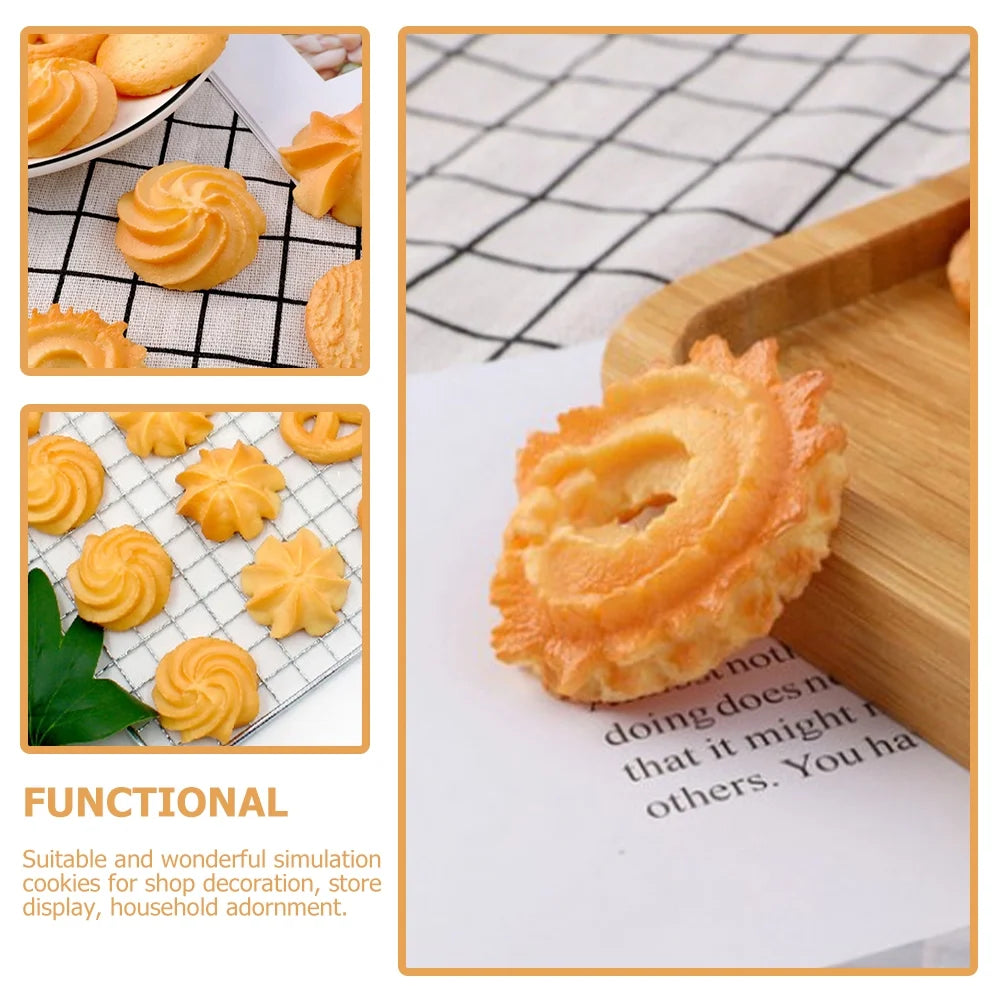 54 Pcs Dollhouse Miniatures Cookies Chocolate Popcorn Biscuit Fake Candy Food Plaything U39270