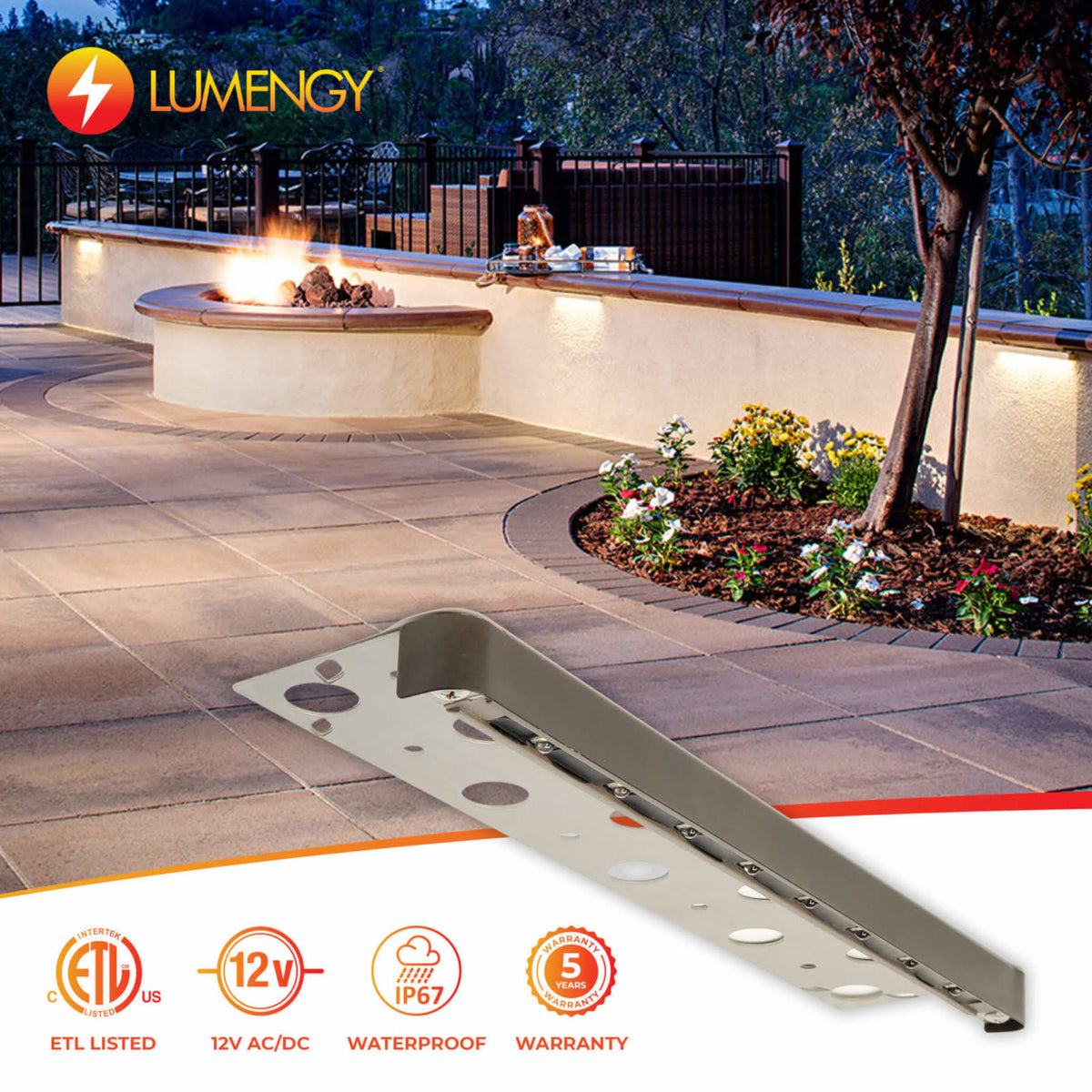 6-Pack 13inch 2.5w LED Hardscape Lighting Y6324