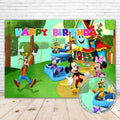 Mickey Mouse Funhouse Birthday Party Supplies Banner - 7x5ft Backdrop U817807