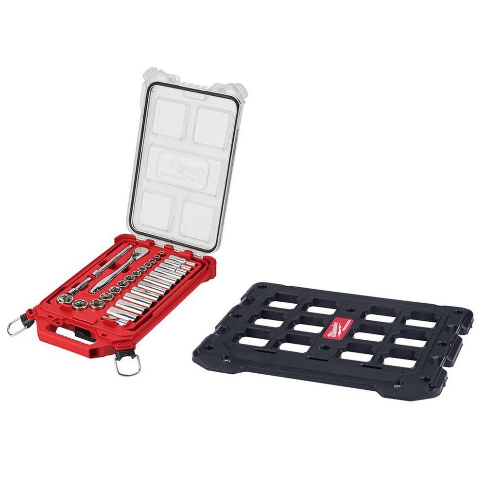 3/8 in. Drive SAE Ratchet and Socket Mechanics Tool Set (28-Piece) Q470