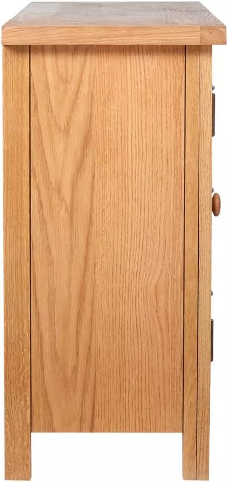 Oak Wooden Sideboard with 3 Drawers and 2 Cupboards Storage Cabinet X26753
