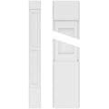 8x22W x 60x22H x 2x22P Two Equal Flat Panel PVC Pilaster with Standard Capital and Base (Pair) V1030