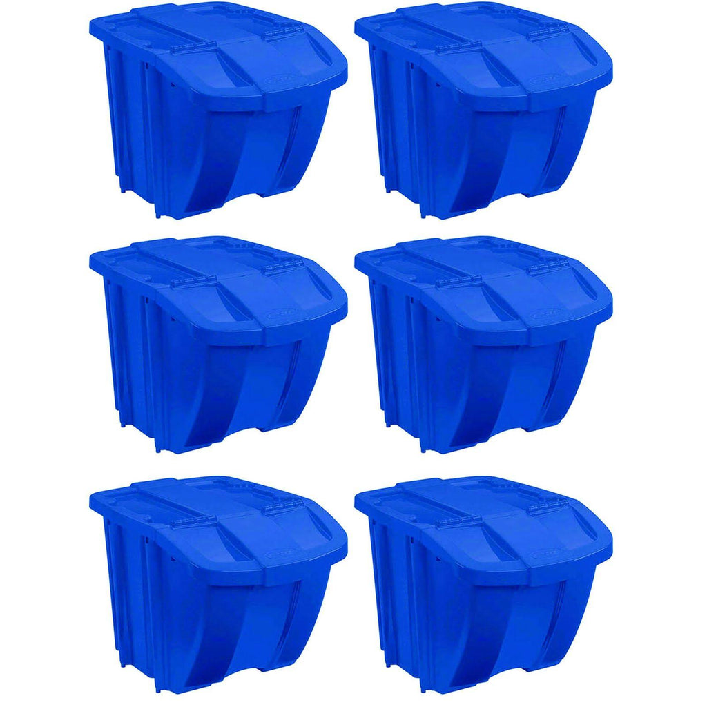 18 Gallon Stackable Resin Storage Bin 6 Pack X3594