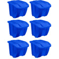 18 Gallon Stackable Resin Storage Bin 6 Pack X3594