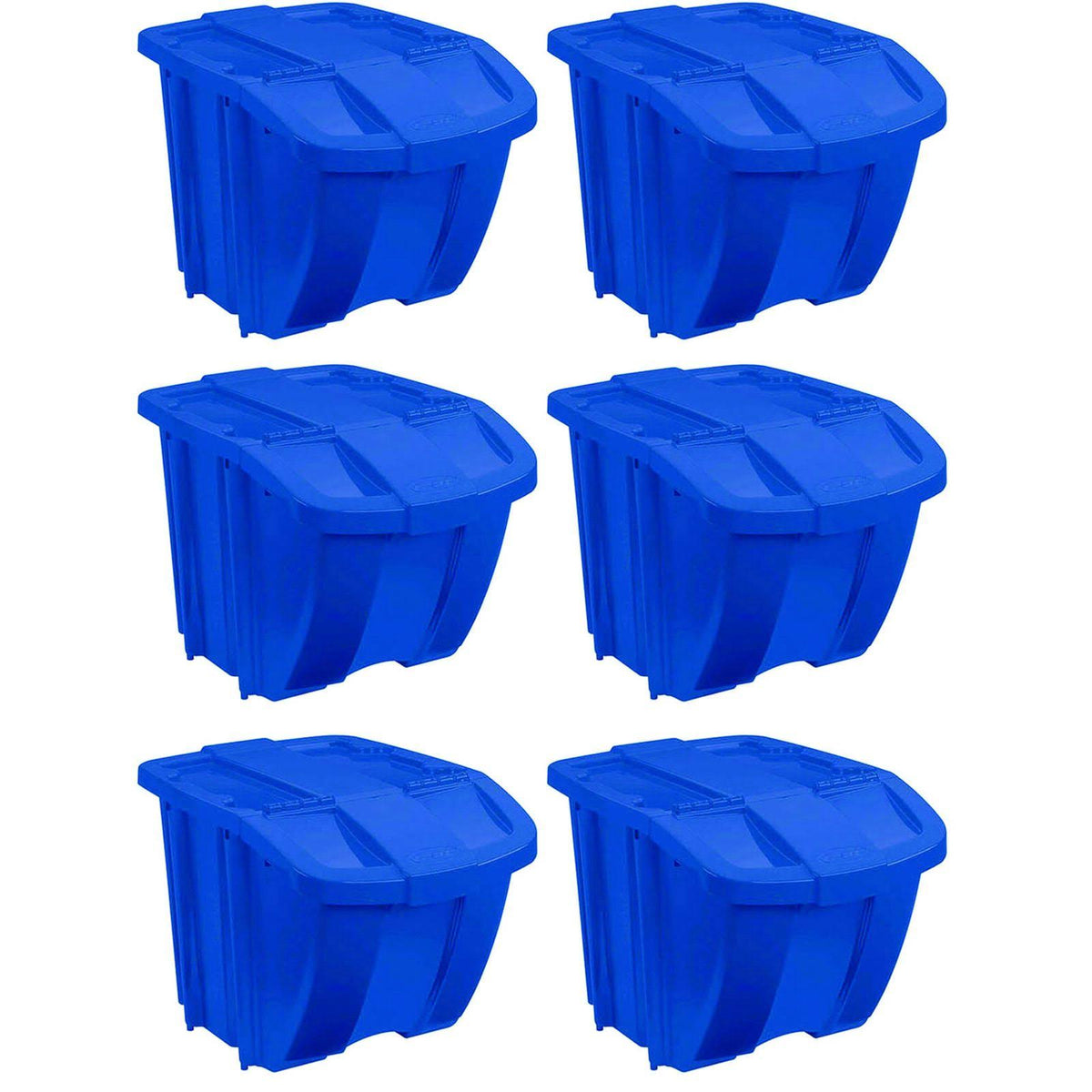 18 Gallon Stackable Resin Storage Bin 6 Pack X3594