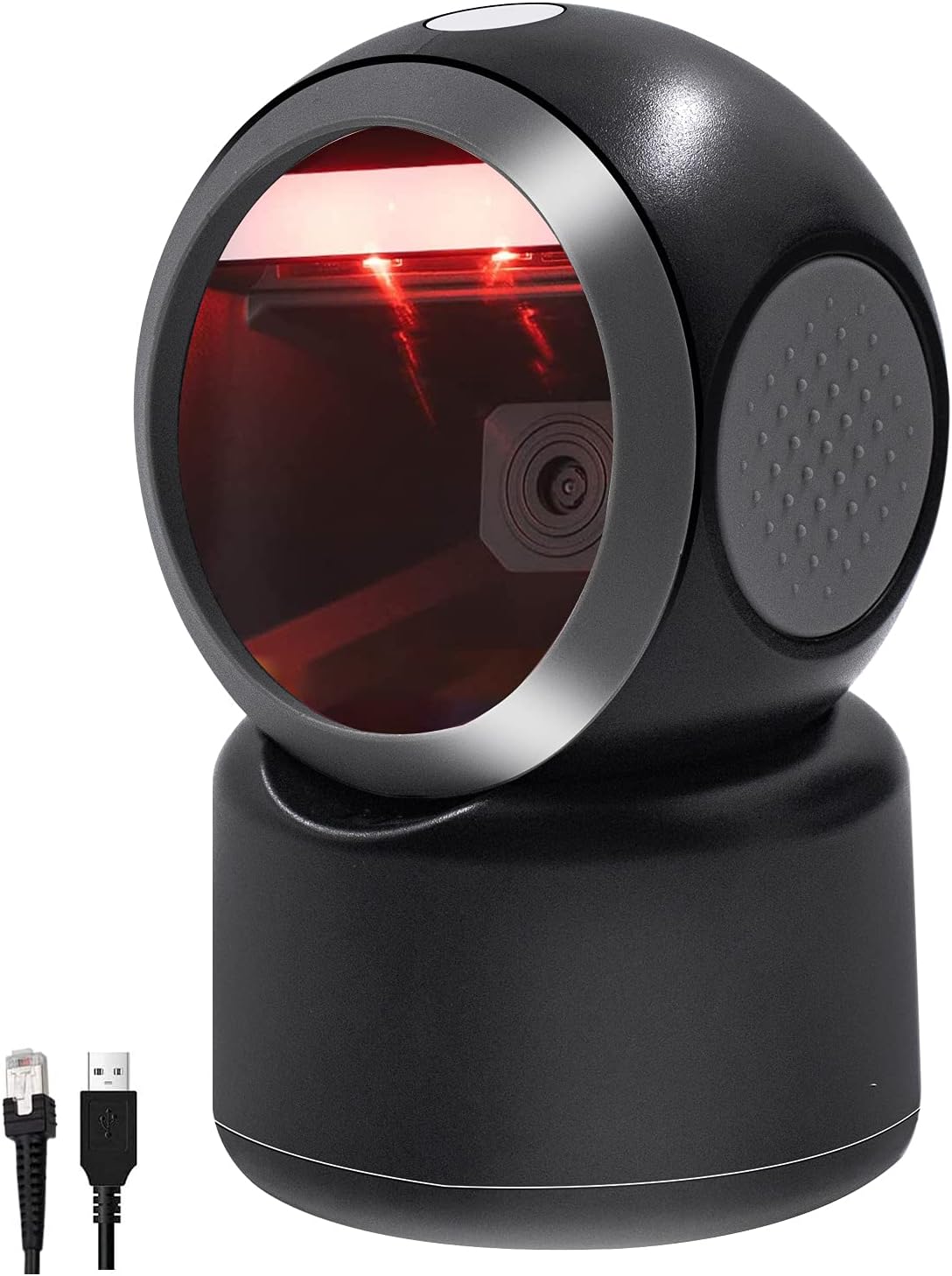 2D QR Barcode Scanner, Omnidirectional Hands-Free USB Automatic Barcode Reader, Pack of 2 K307636