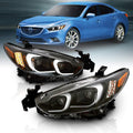 Black Projector Headlights with Glow Bar (Pair) O577334
