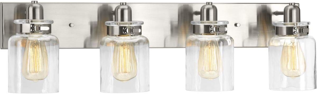4-Light Clear Glass Bath Vanity Light P4157