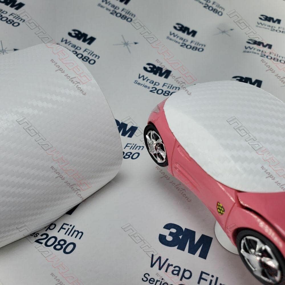 White Carbon Fiber Vinyl Flex Wrap Pack of 2 N1161
