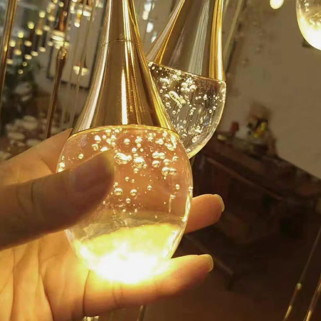 High Ceiling Dimmable Crystal Chandelier with LED Bulb Q121751