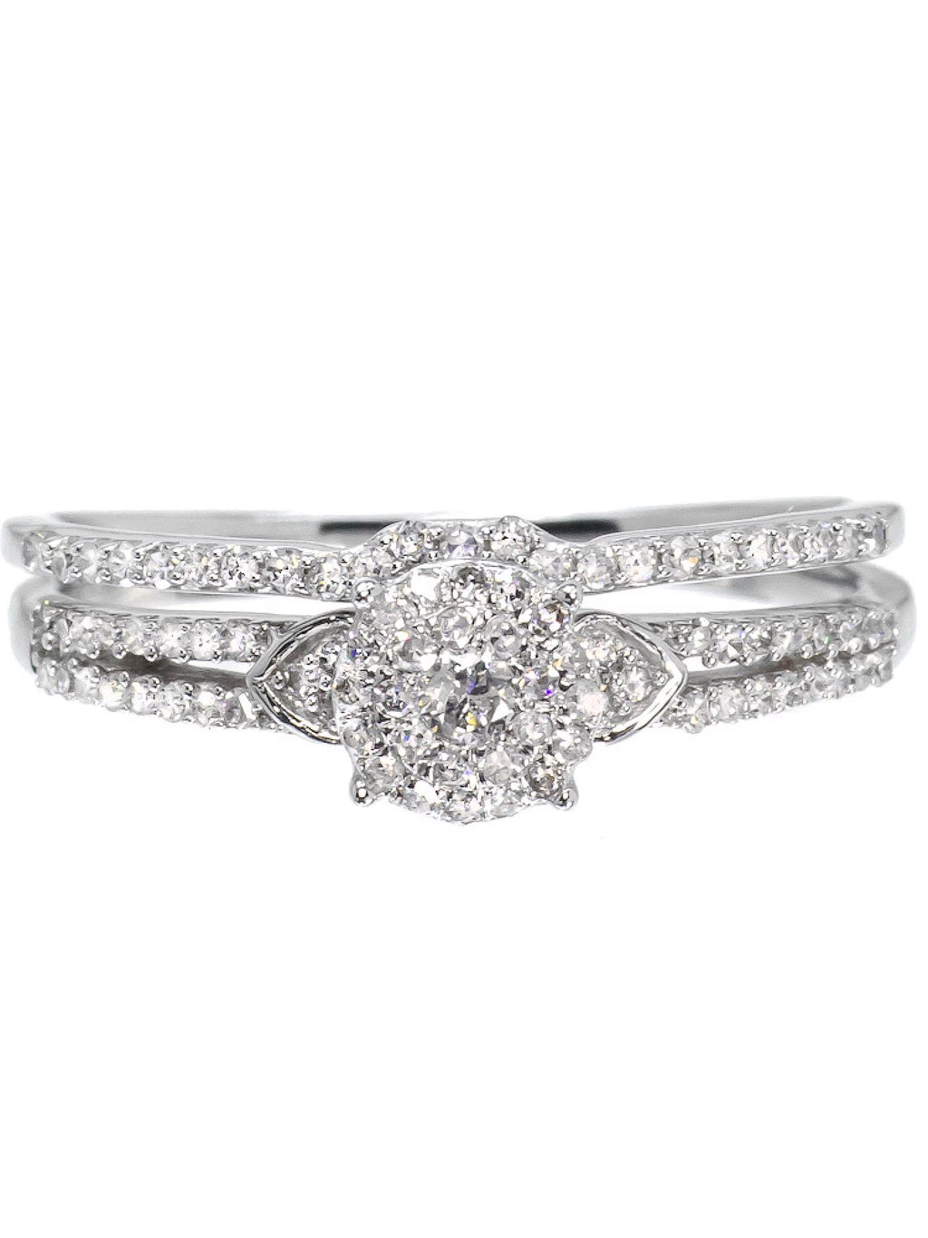 White Gold Round Diamond Bridal Ring Set (0.33 ct) N91150