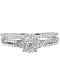 White Gold Round Diamond Bridal Ring Set (0.33 ct) N91150