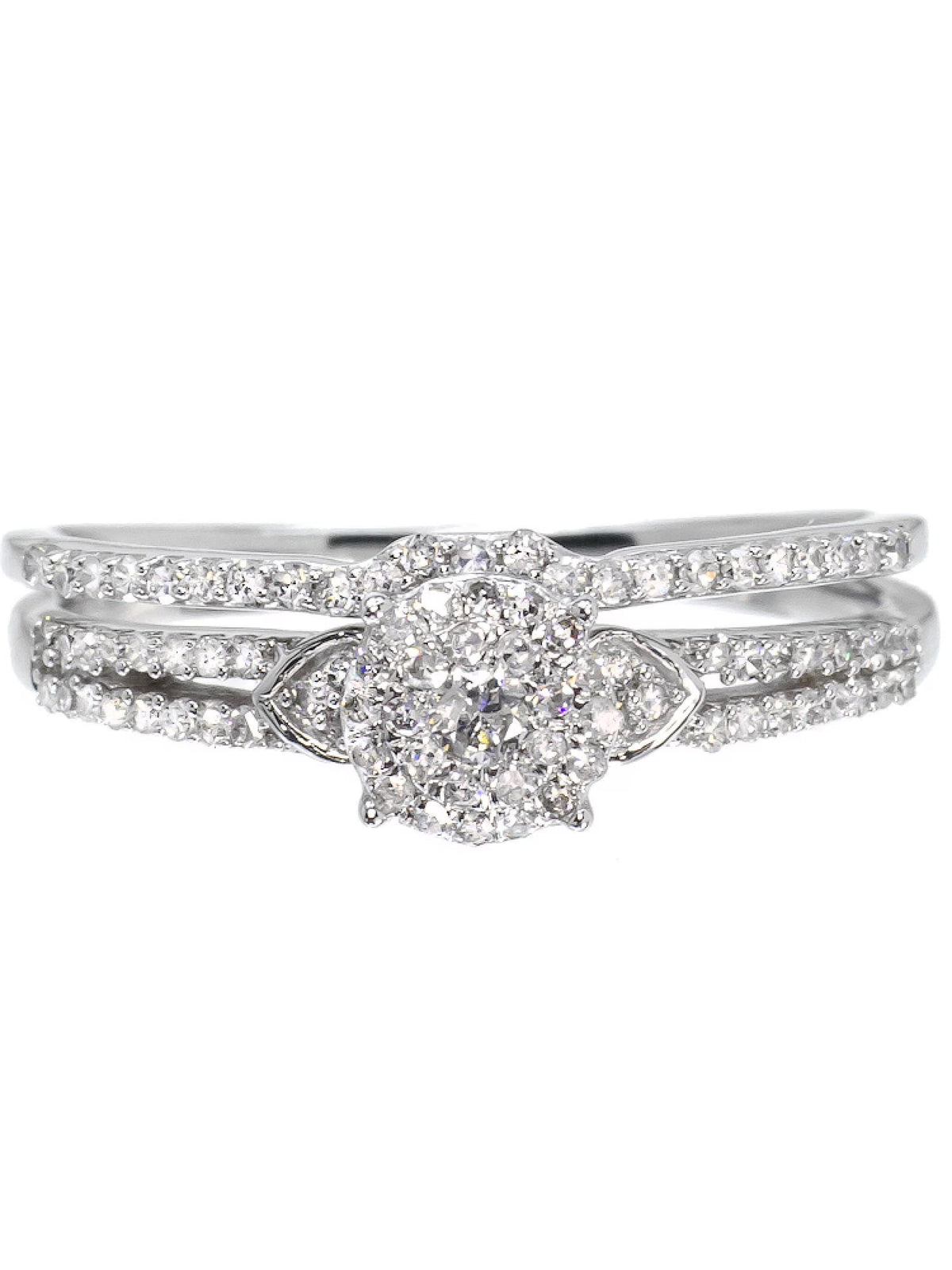 White Gold Round Diamond Bridal Ring Set (0.33 ct) N91150