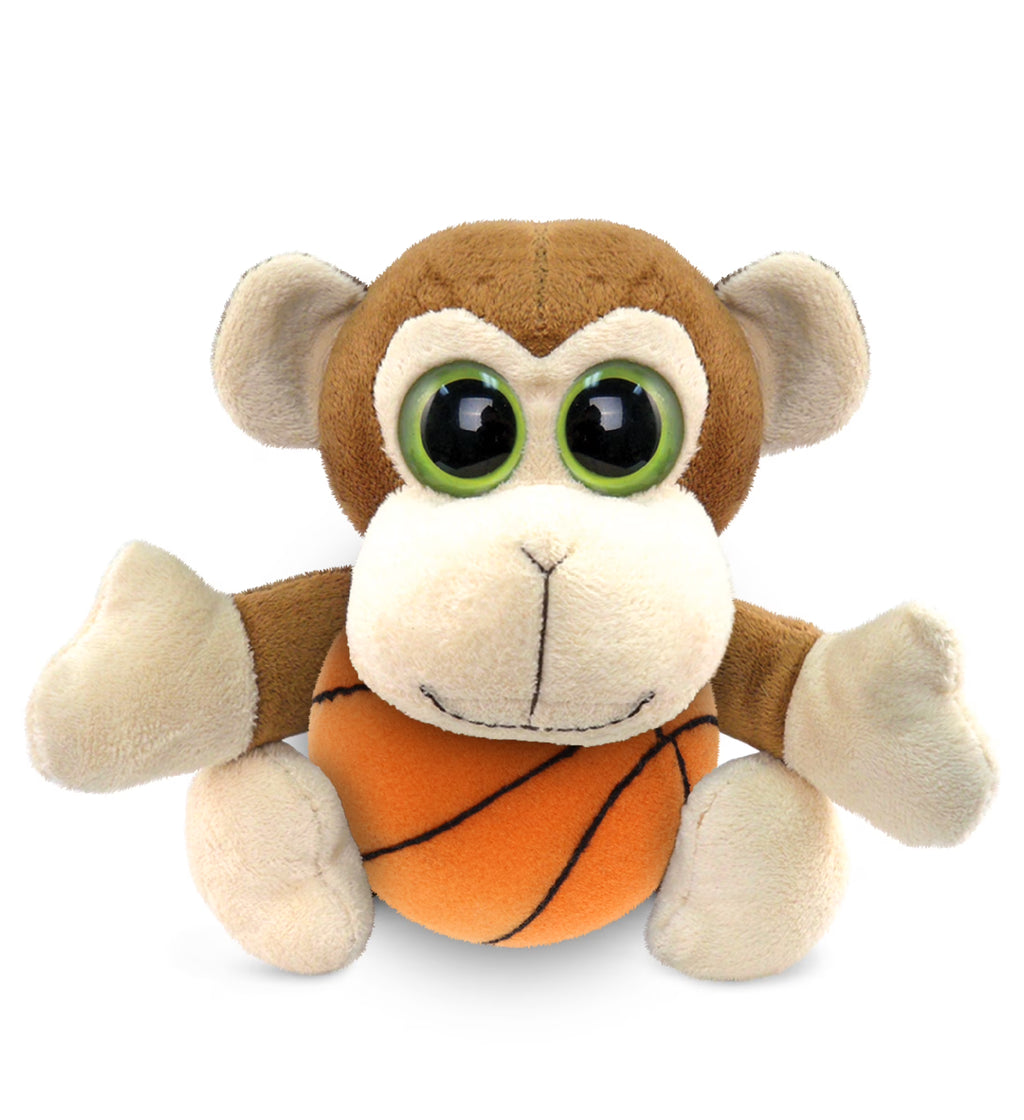 Monkey Stuffed Animal with Basketball Plush, 6 Inches Q10962