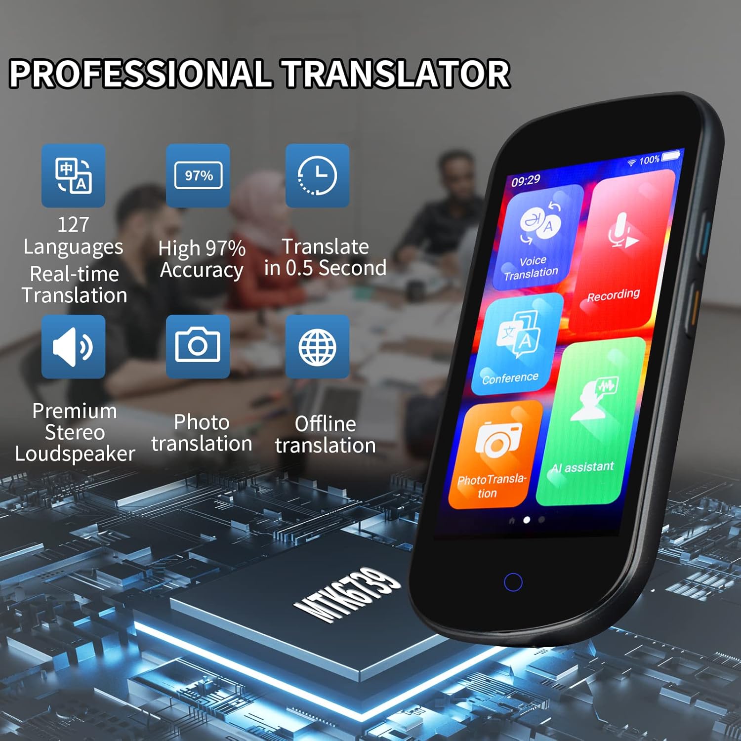 127 Languages Portable Smart Voice Translator Device D346846