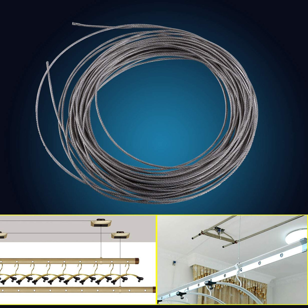 1.5mm Stainless Steel Cable Wire Rope 15 Meters N655