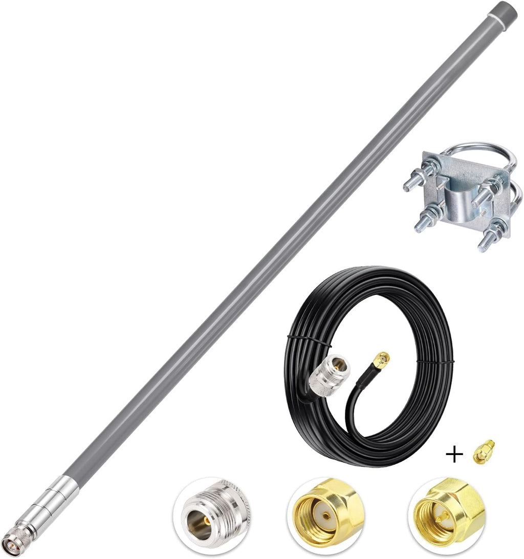 31.5inch 5.8 dBi Antenna 915MHz Lora Antennas Low Loss Cable 3.3ft Pack of 2 W572