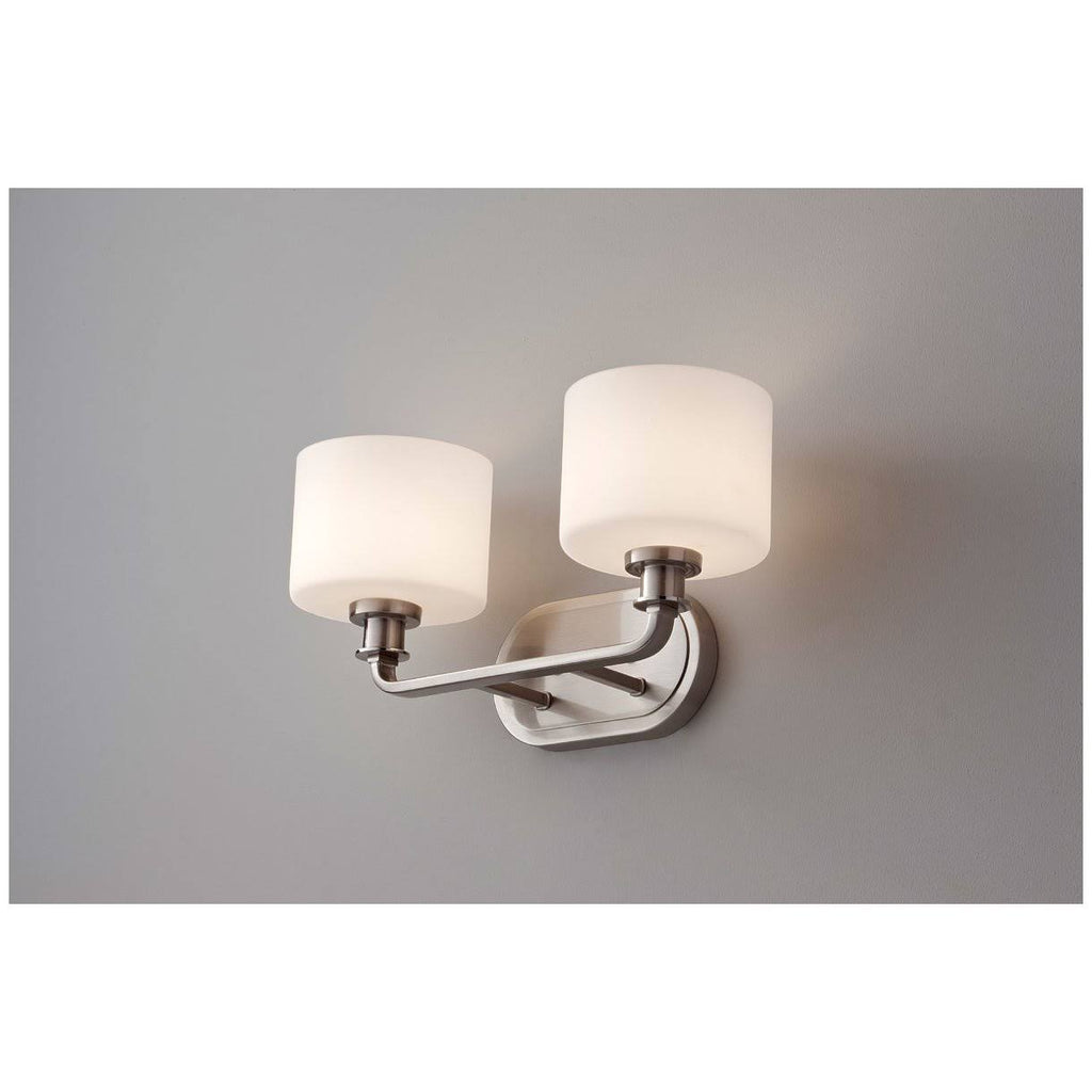 Brushed Steel 2 Light Vanity J489200