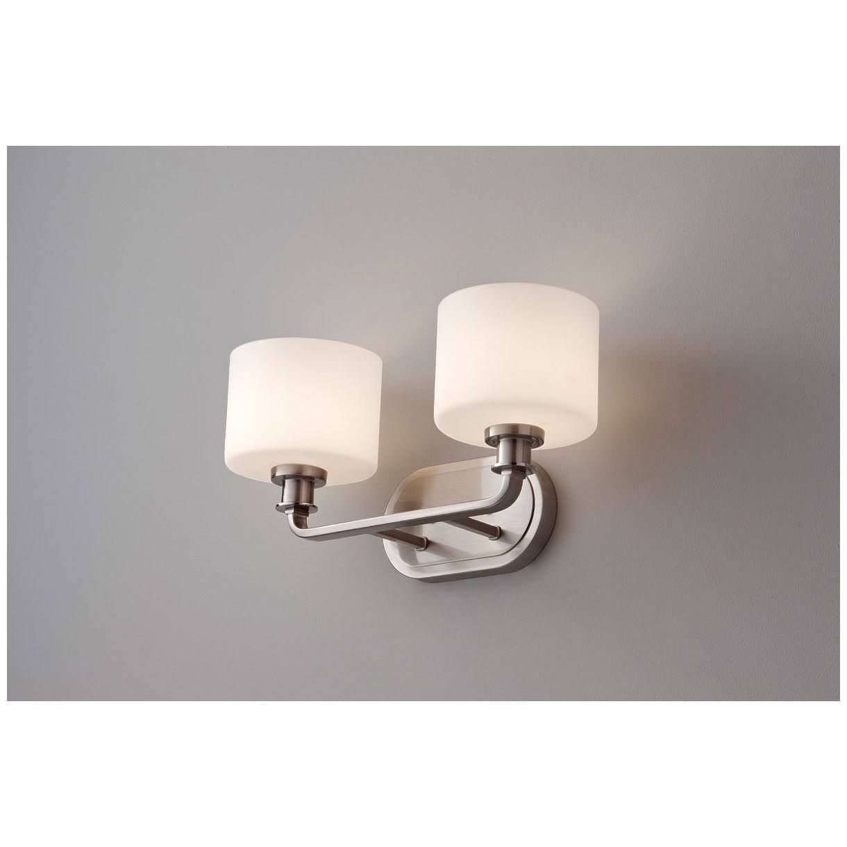 Brushed Steel 2 Light Vanity J489200