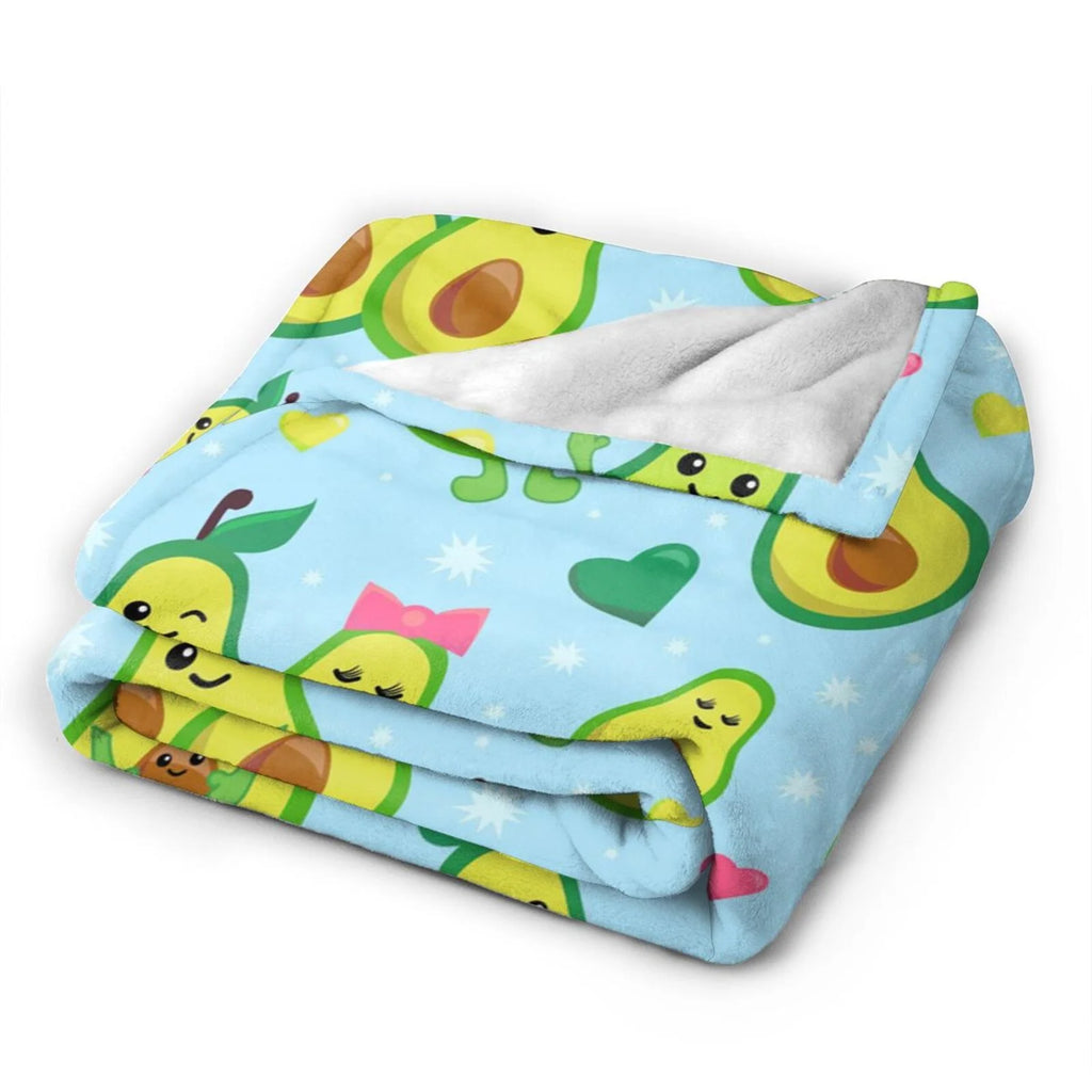 Fleece Plush Cartoon Avocado Flannel Blanket (40"X30") C17504