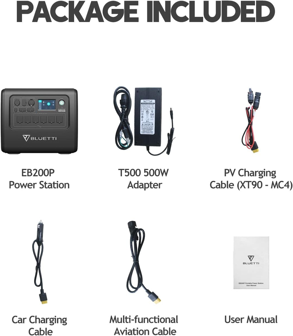 2200W 2048Wh Portable Power Station with 6 AC Outlets F9051