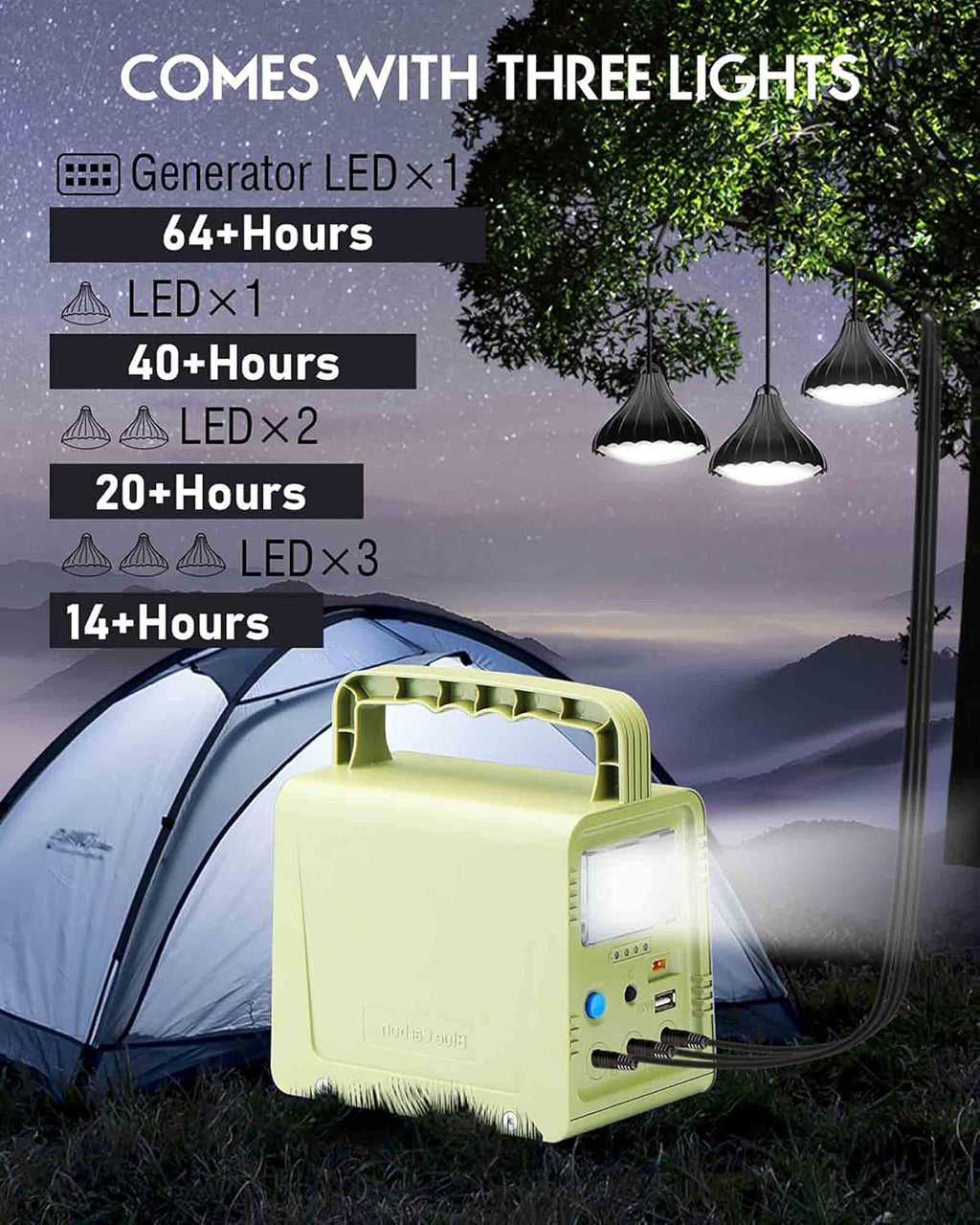 84Wh Portable Power Station with Solar Panel & Flashlights, USB DC Outlets, Pack of 2 E76391