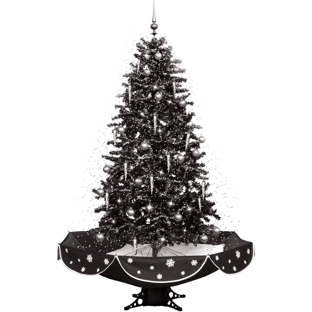 White Prelit LED Musical Christmas Tree with Umbrella Base P3723