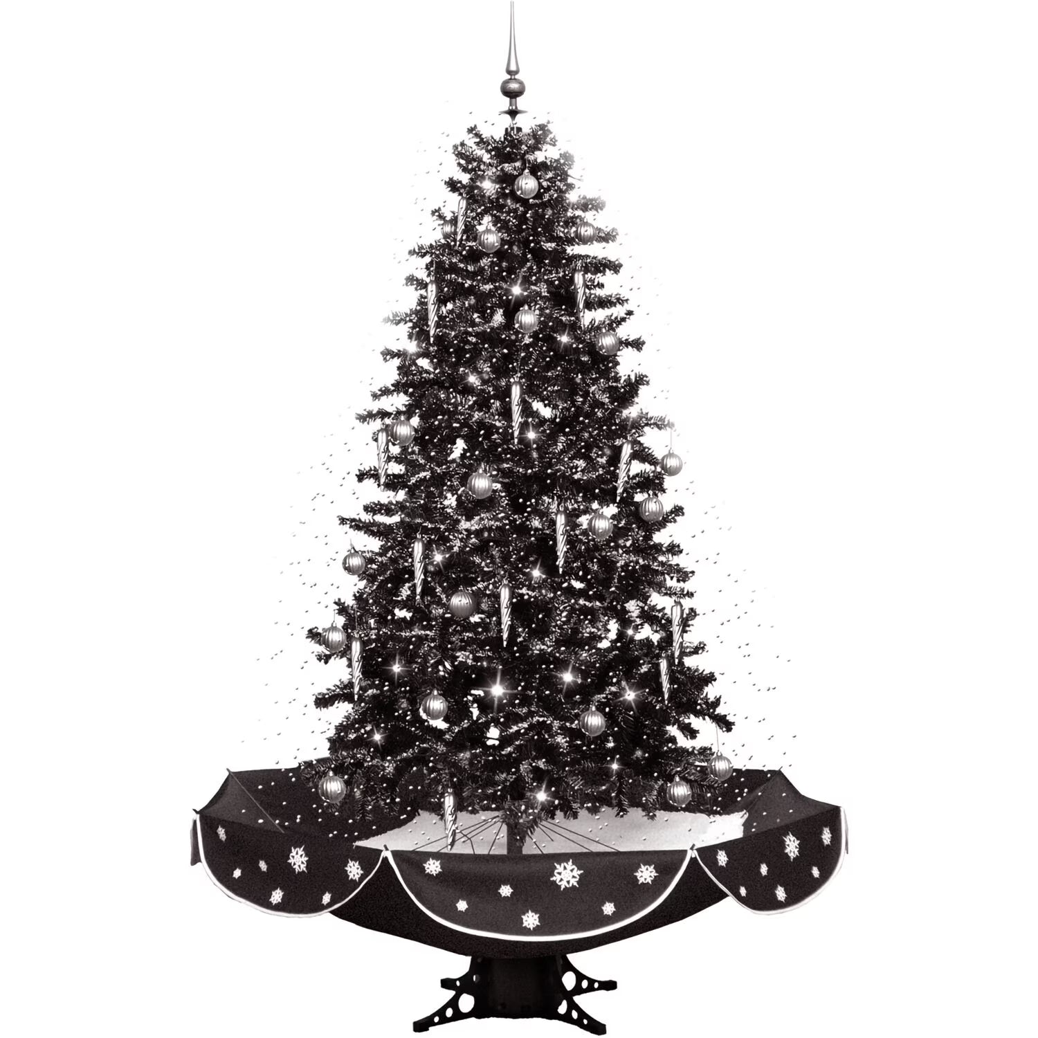 White Prelit LED Musical Christmas Tree with Umbrella Base P3723