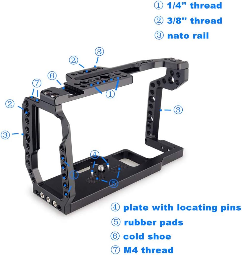 Camera Cage with NATO Handle for Blackmagic Design Pocket Cinema Camera 4K /6K A724675