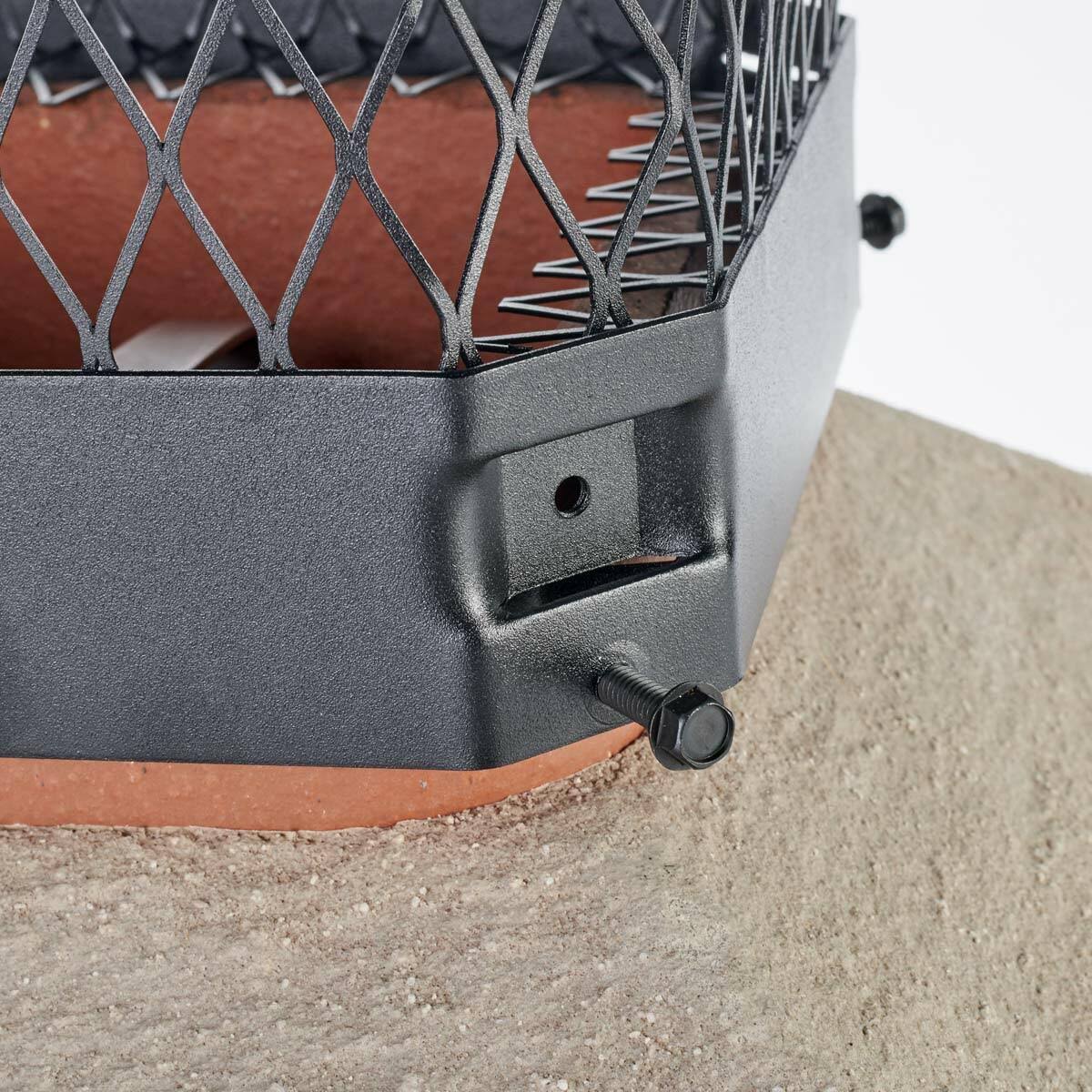 Black Galvanized Steel Single Flue Chimney Cap N676320