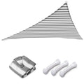 Gray+White Triangle Sun Shade Sail R4192