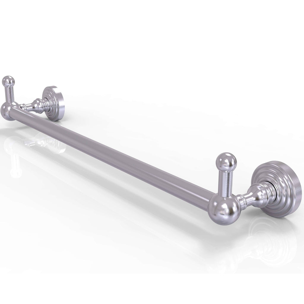 Satin Chrome 18-inch Towel Bar with Integrated Hooks G433