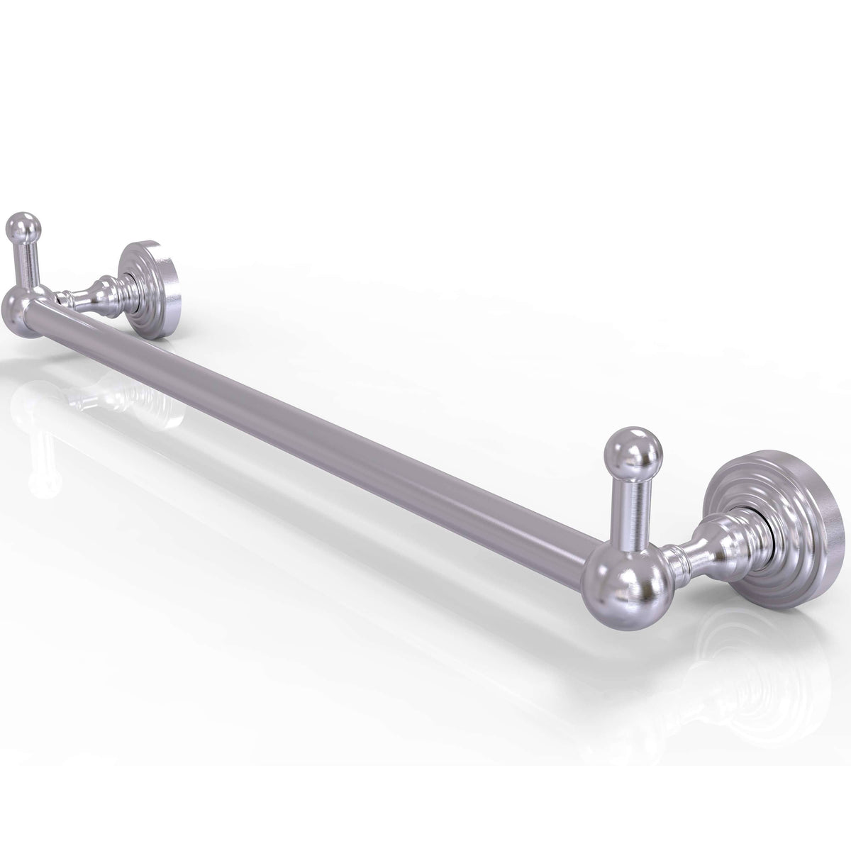 Satin Chrome 18-inch Towel Bar with Integrated Hooks G433