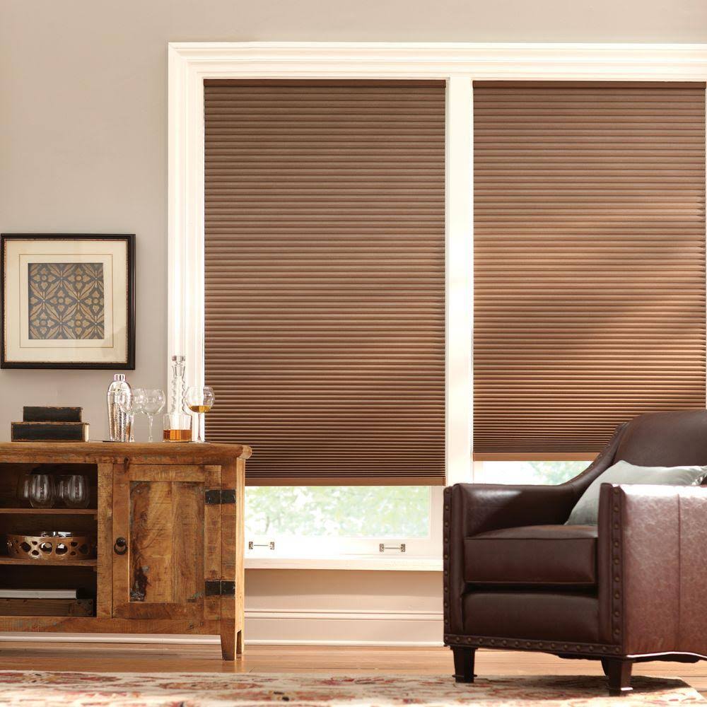 Mocha Cordless Blackout Cellular Shade 65 in. W x 48 in. L D42090