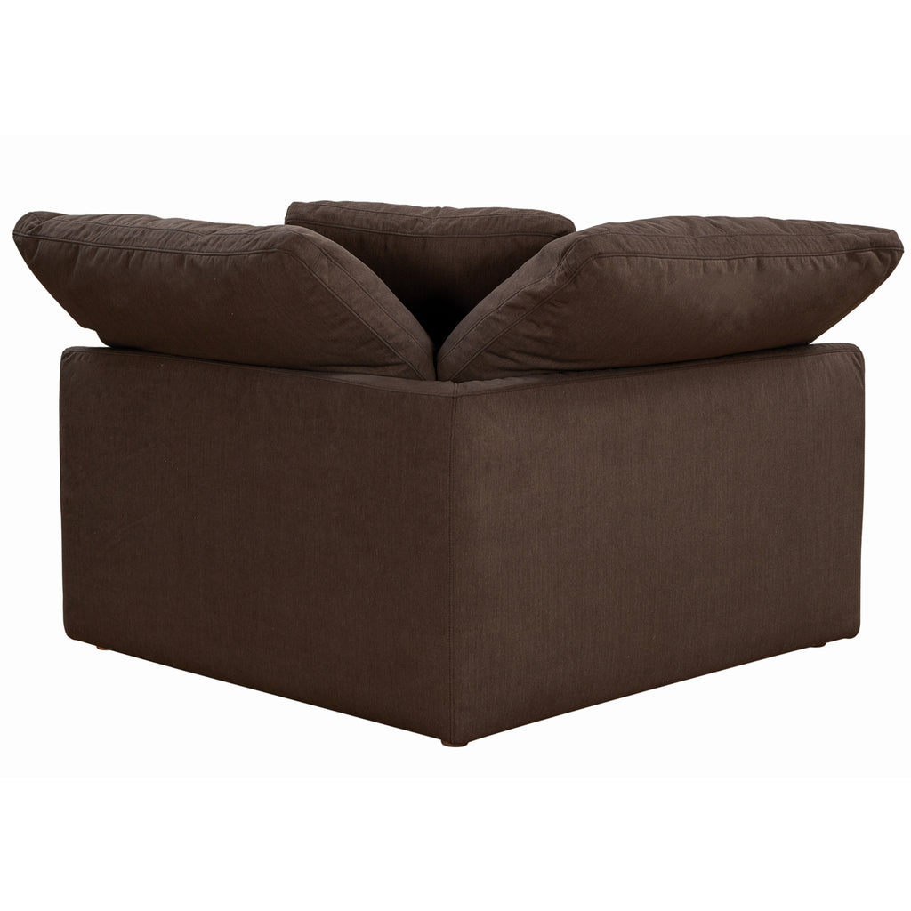 Brown Puff Fabric Slipcover for 2-Piece Loveseat Z240515
