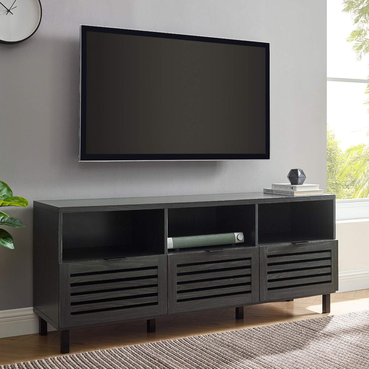58 Inch Graphite Wood TV Stand M528781