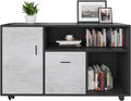 Black 2-Drawer Wood File Cabinet with Lock Pack of 2 P2837