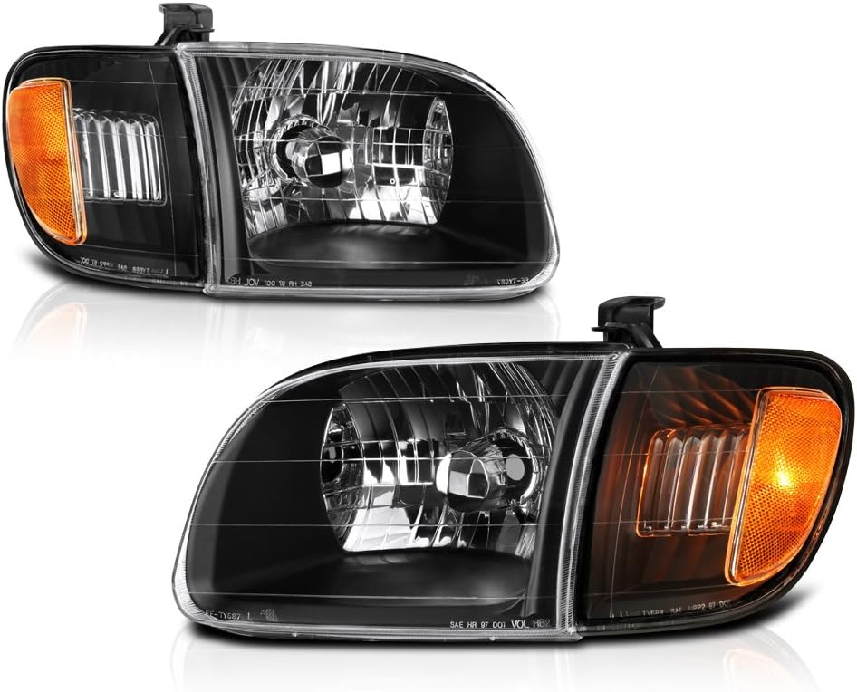 Black Smoke OE-Style Headlight & Corner Side Marker Lamp Assembly X188