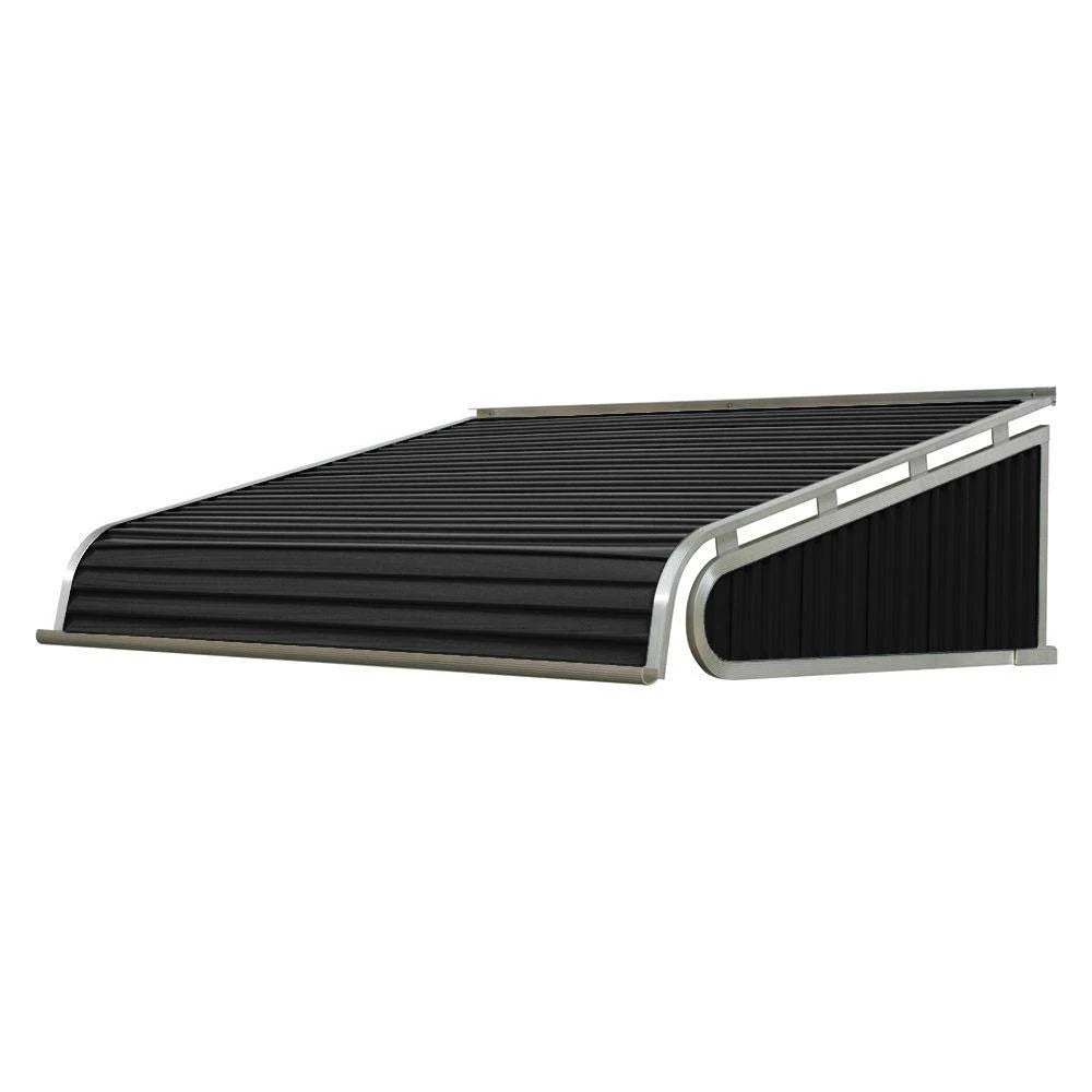 Black Solid Slope Door Fixed Awning M631