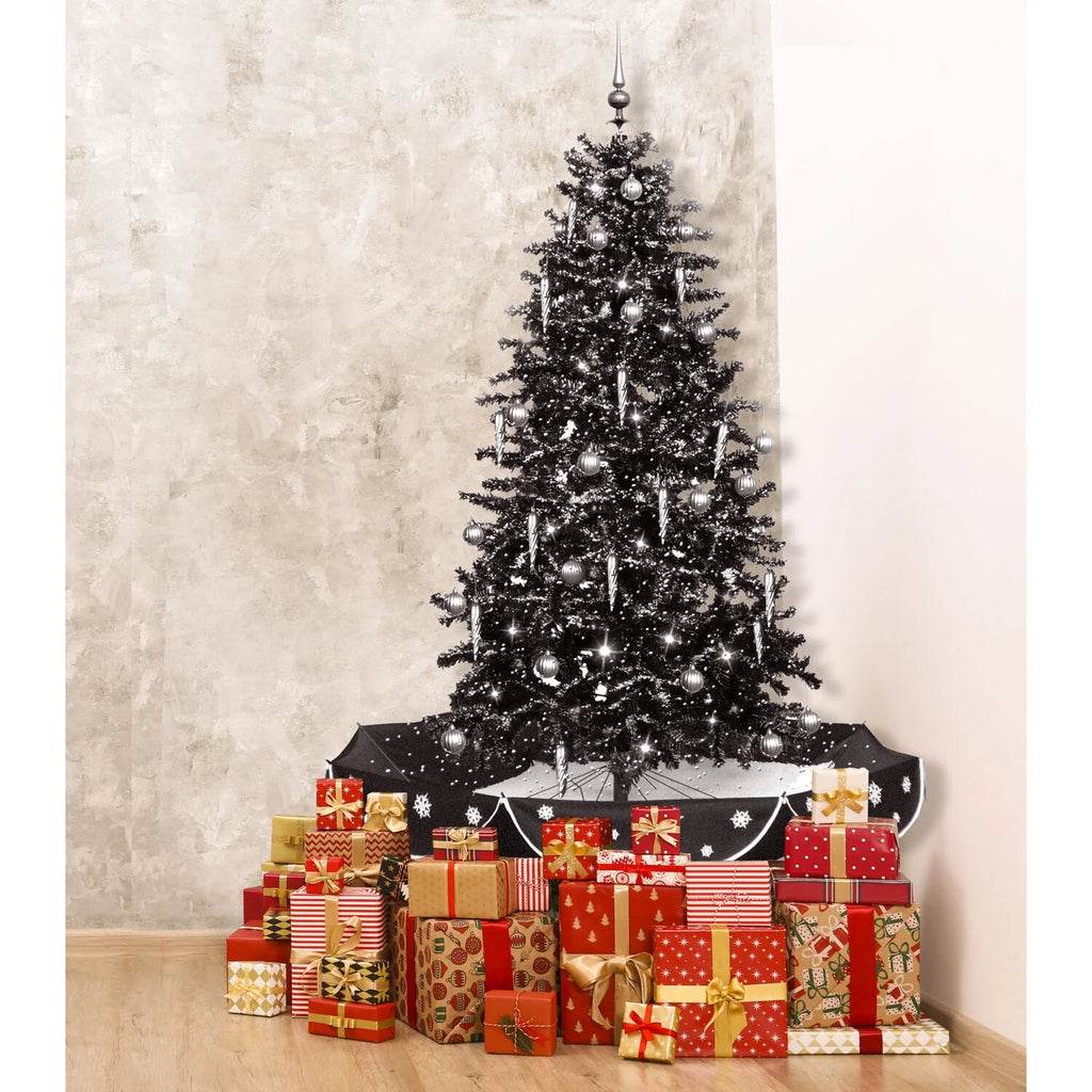 White Prelit LED Musical Christmas Tree with Umbrella Base P3723