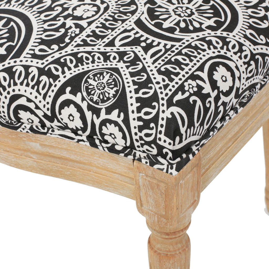 Black Fabric Dining Chairs, Set of 2 G43968