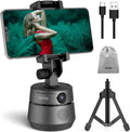 1080P Webcam with Microphone Tripod and Privacy Cover, 360° Rotation Phone Holder (Grey) R586