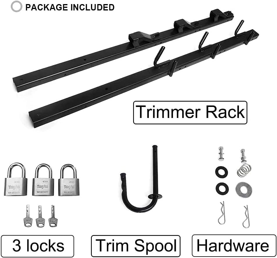 3 Place Trimmer Rack with Locks Pack of 2 A1218