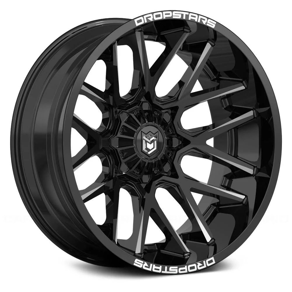 Gloss Black Milled Wheel U2730