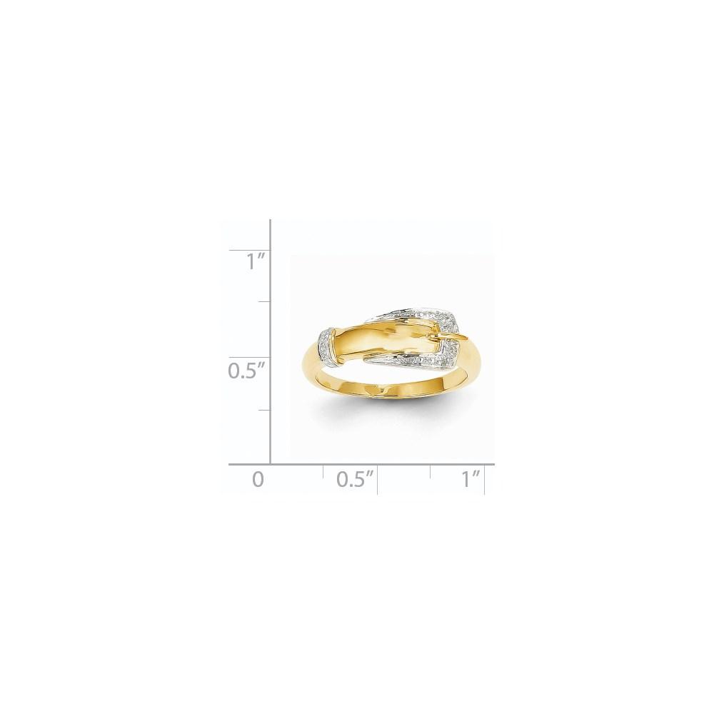 14K Yellow Gold Rhodium Diamond Ring C6236