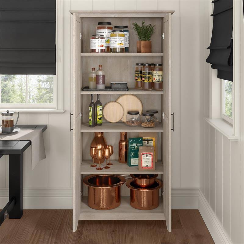 Washed Gray Kitchen Pantry Cabinet K32581