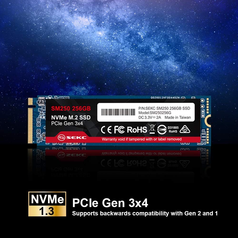256GB NVMe M.2 2280 PCIe Gen 3x4 Internal SSD Pack of 2 M93520